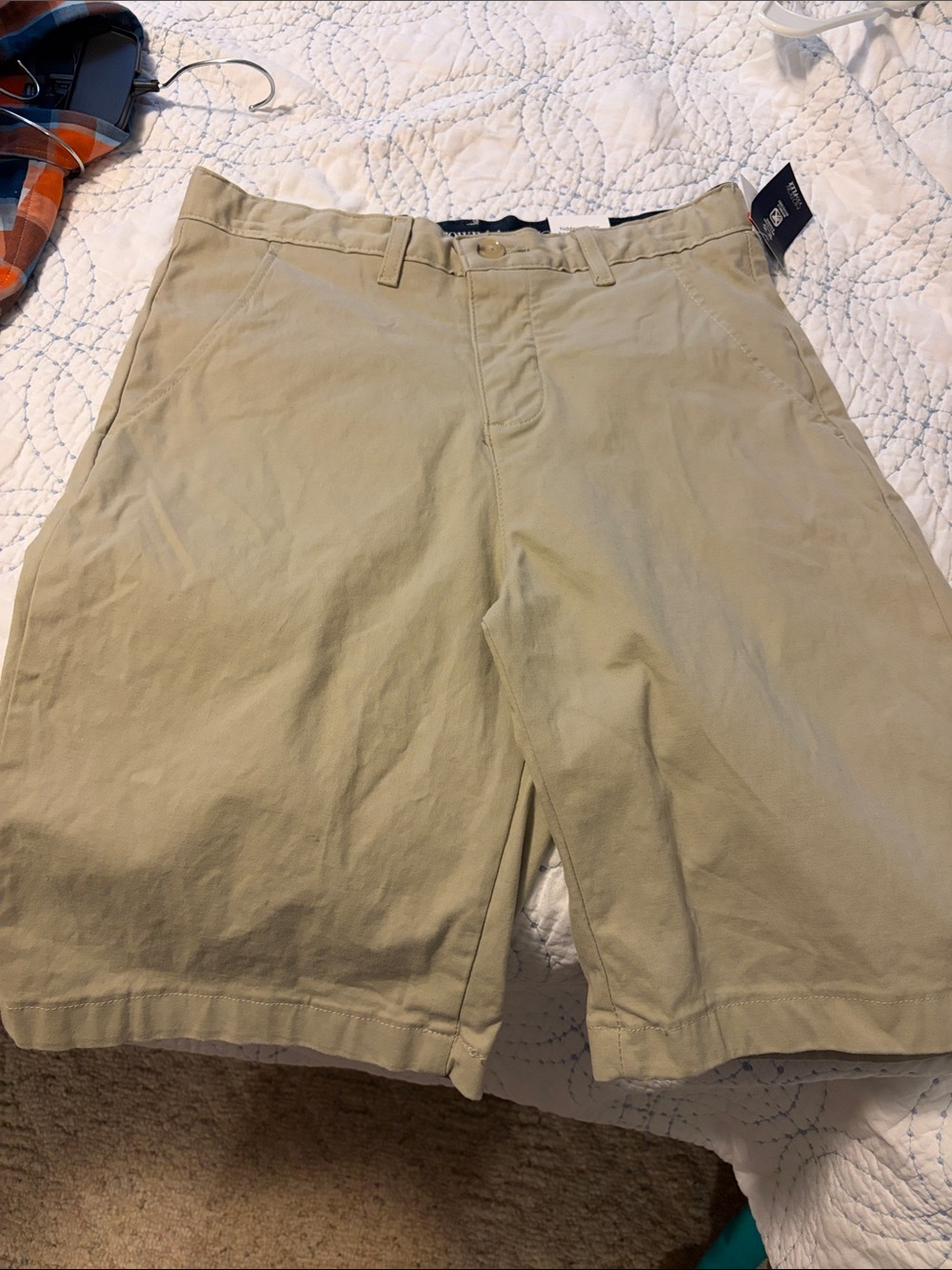 crown & ivy Boys Khaki Chino Shorts - Light Tan